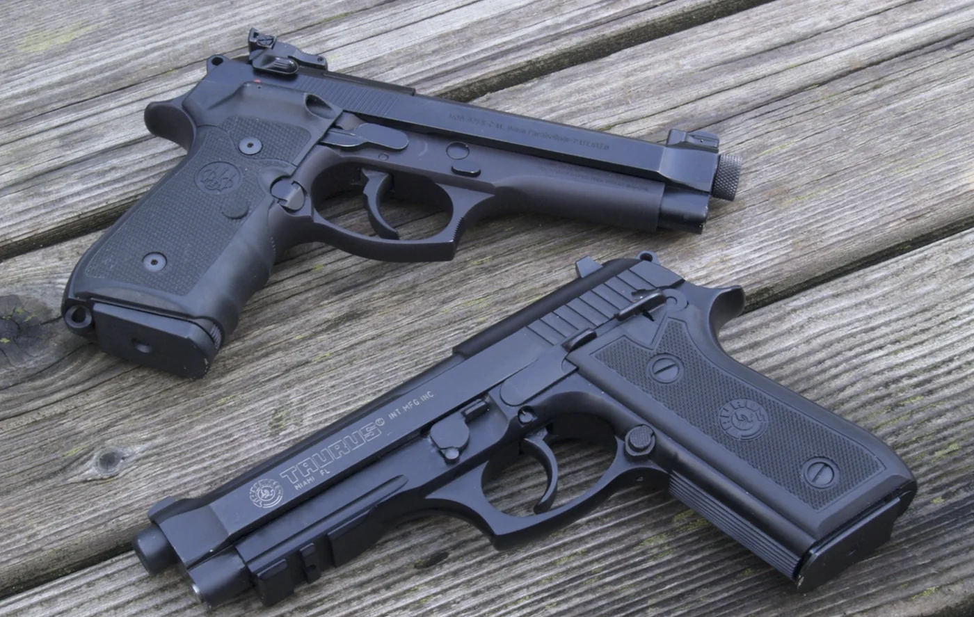 Taurus PT92AF / Beretta 92FS pistol, the real-world basis for the GTA 6 weapon.