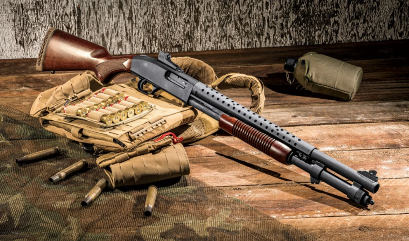 Mossberg 590 pump-action shotgun, the real-world basis for the GTA 6 weapon.